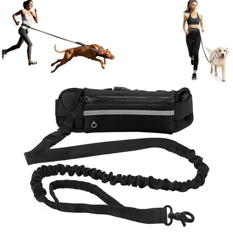 Running Gear Dog - Bezdotykowa odblaskowa smycz dla psa, zwijana