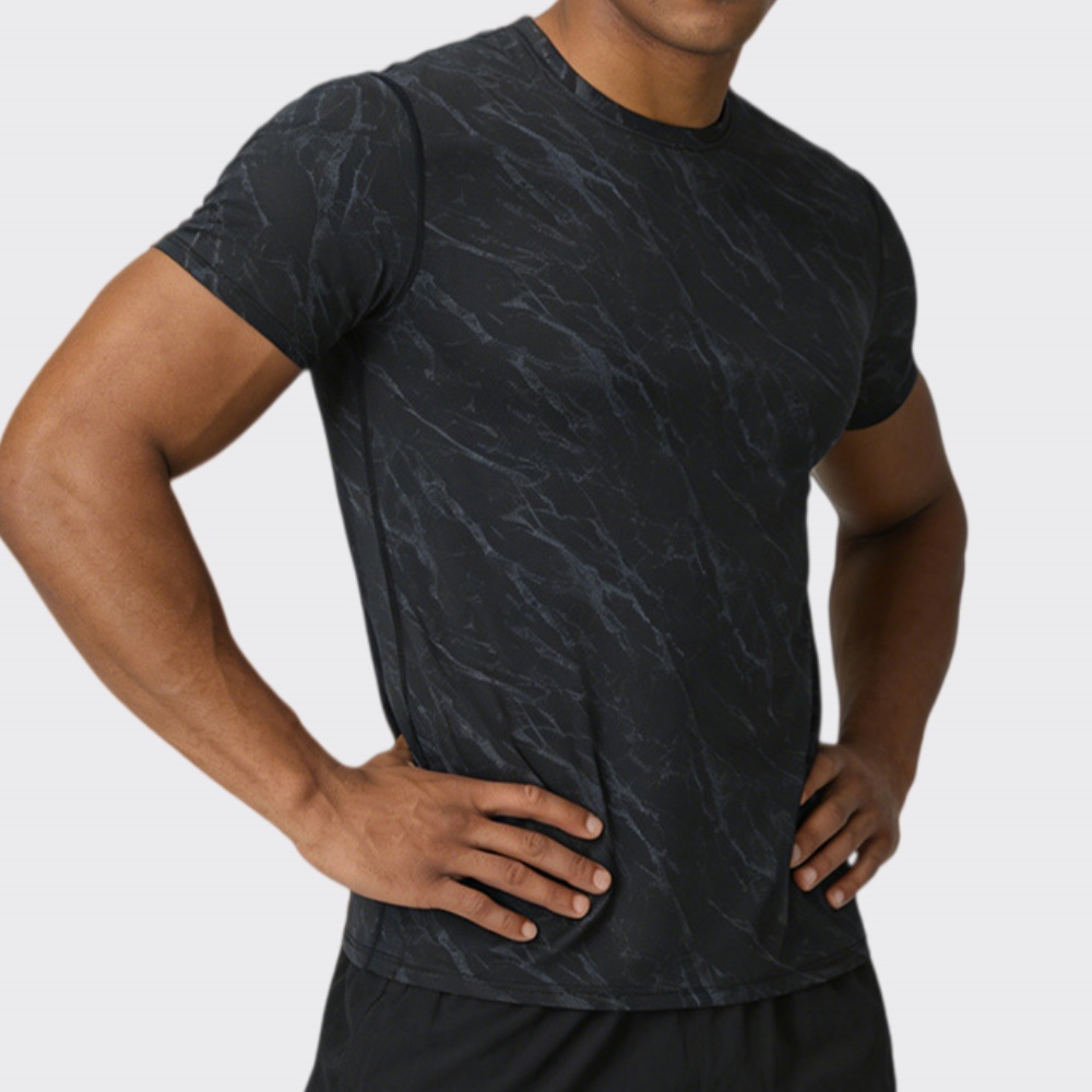 Running Gear Winter - Letnia męska szybkoschnąca koszulka fitness z