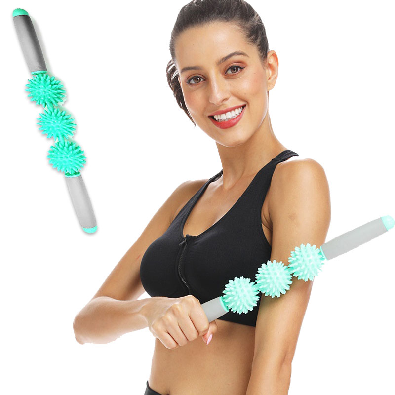 Muscle Roller Stick - Roller Ball Muscles Massage Stick Yoga