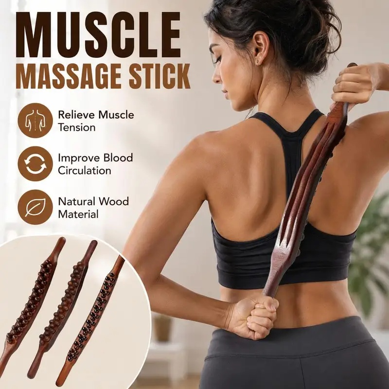 Drewniany wałek do masażu z ko – Muscle Roller Stick recenzja i cena